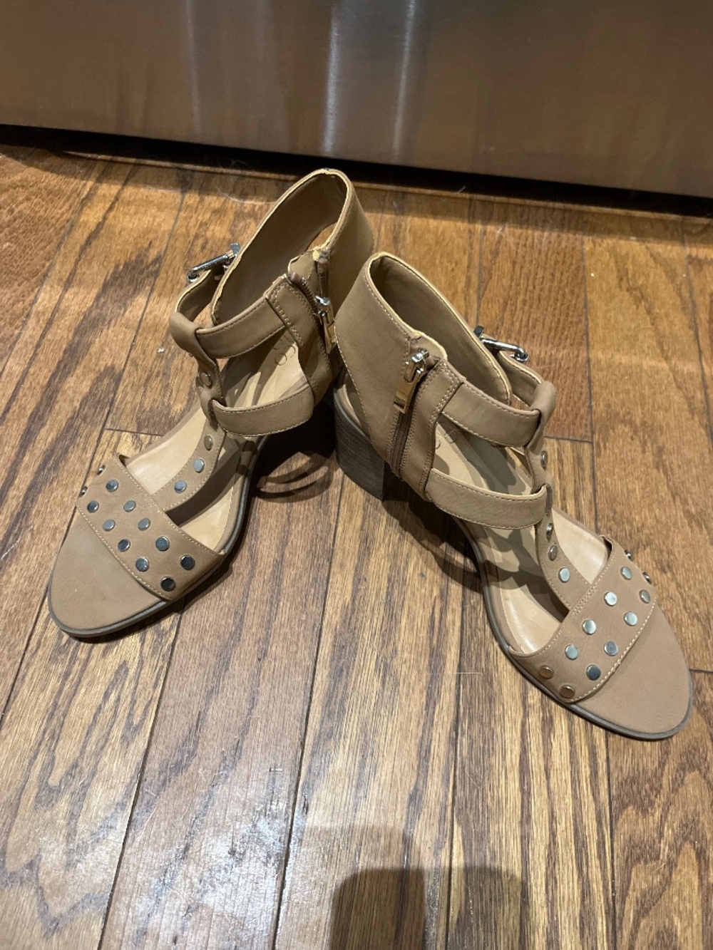 Franco Sarto Stacked Block Sandals - new!